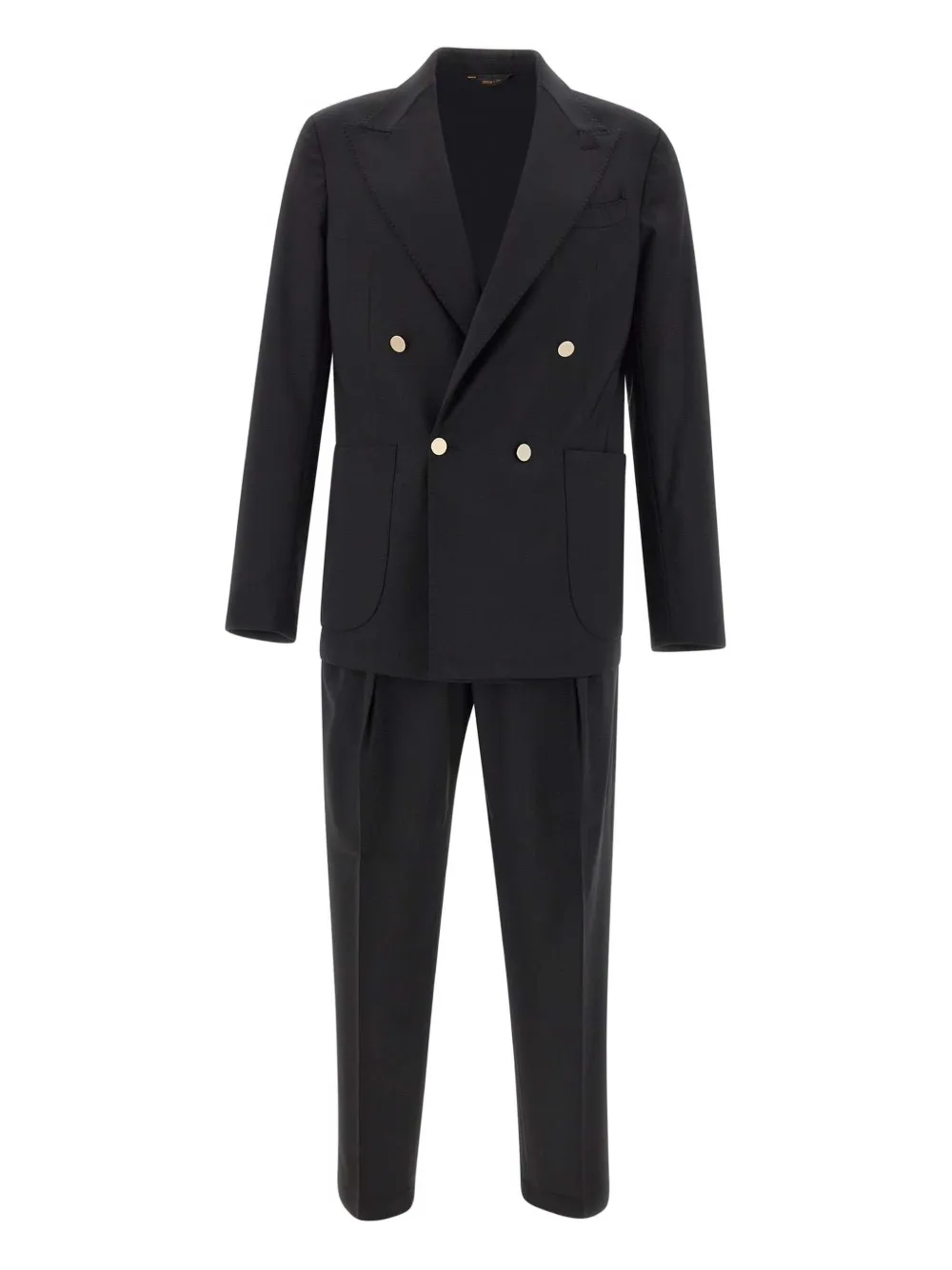 Briglia 1949 Briglia 1949 double-breasted peak-lapel suit - ブラック Briglia 1949 Briglia 1949 double-breasted peak-lapel suit - ブラック
