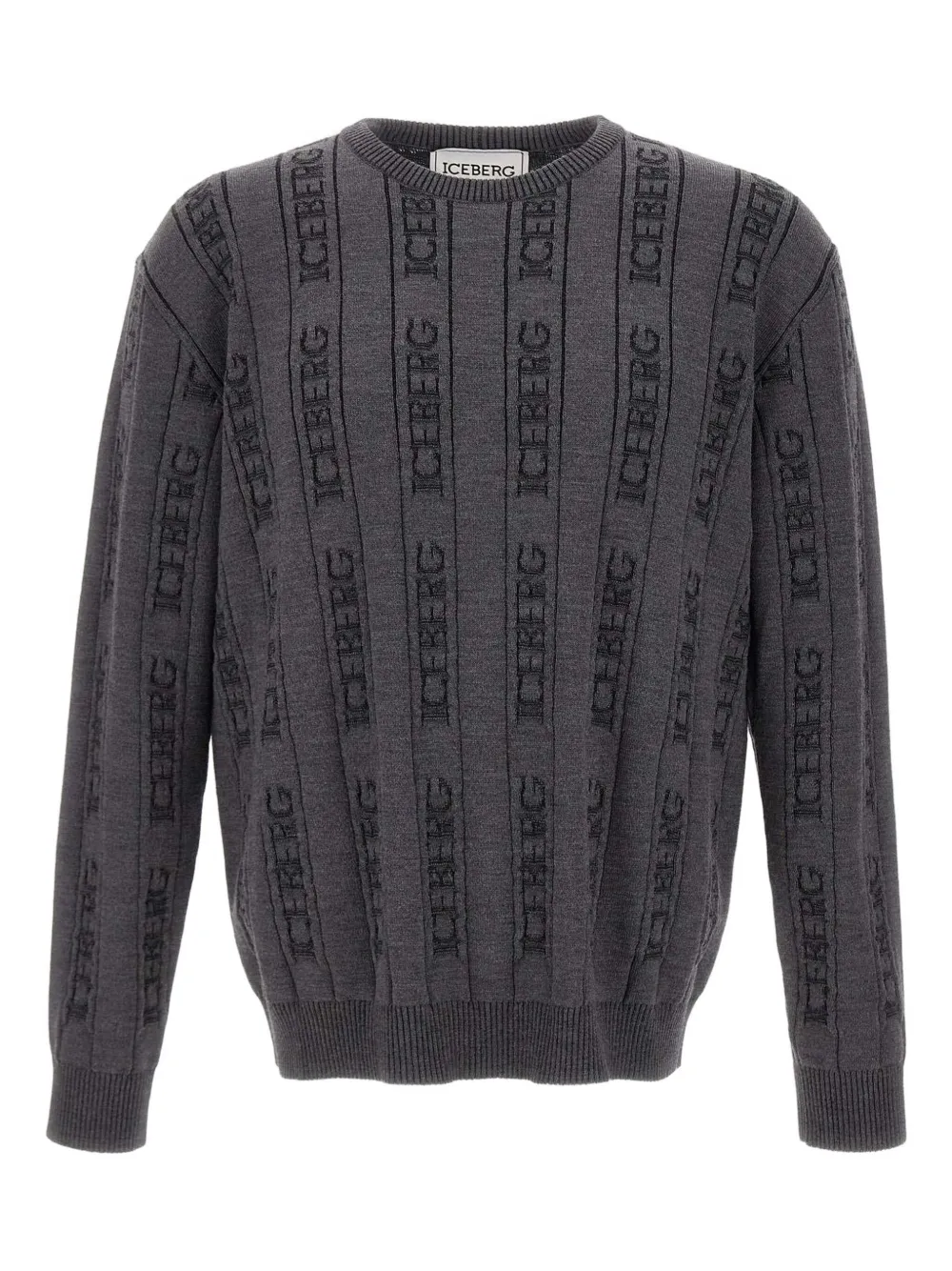 Iceberg ribbed monogram sweater | Grey | Image 1