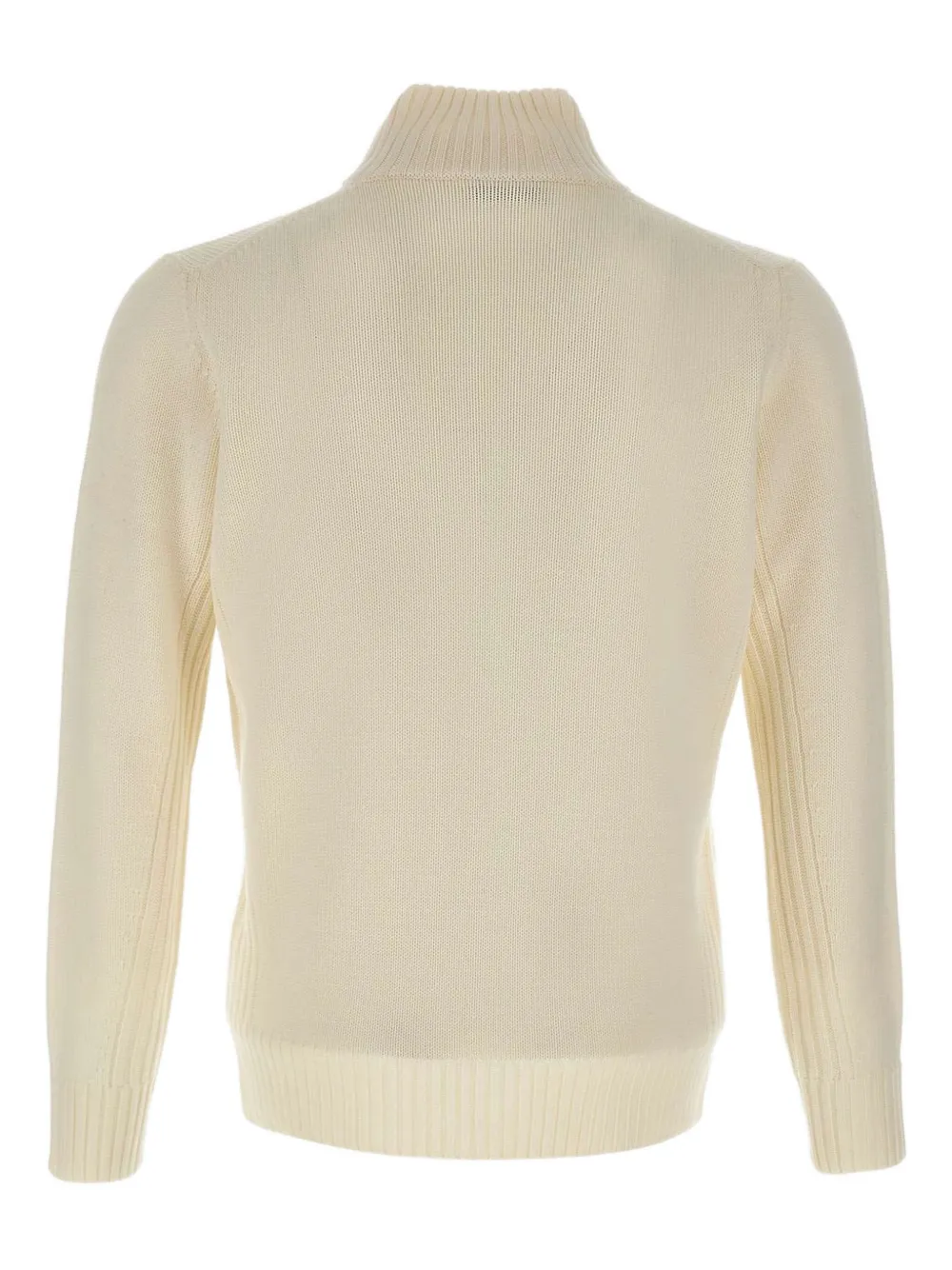 Kangra Cashmere Ribbed Zip-front Cardigan In Neutral