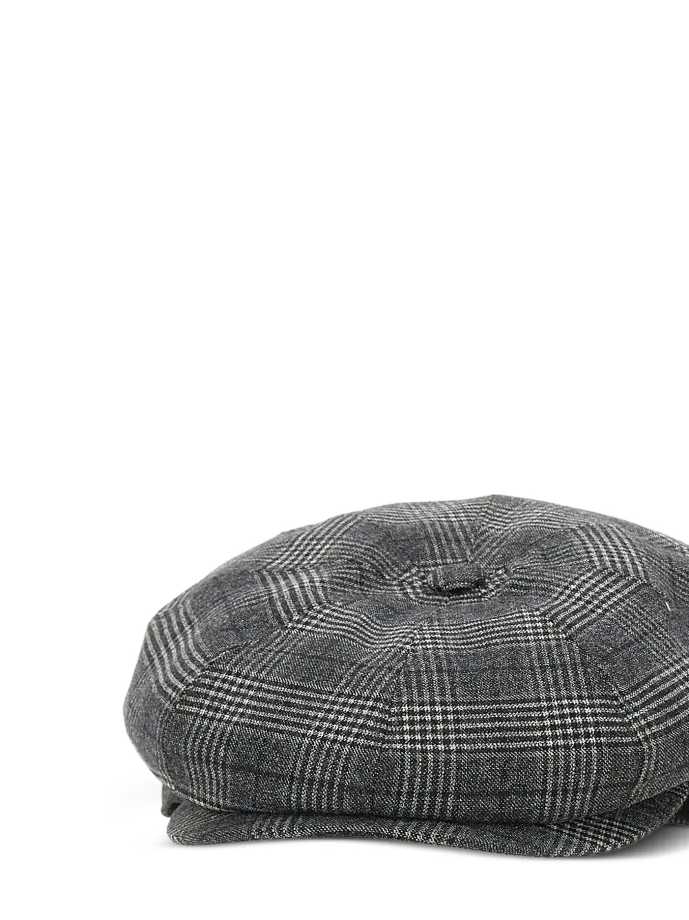Borsalino Checked Wool Beret In Gray