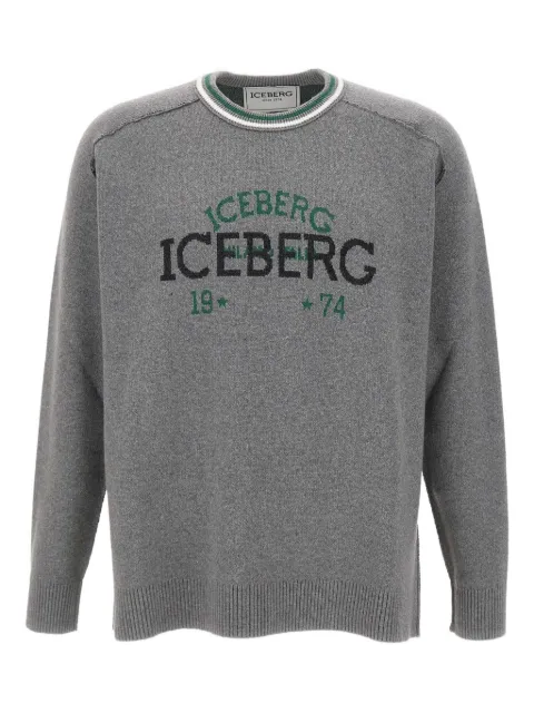 Iceberg logo-embroidered raglan-sleeve sweater