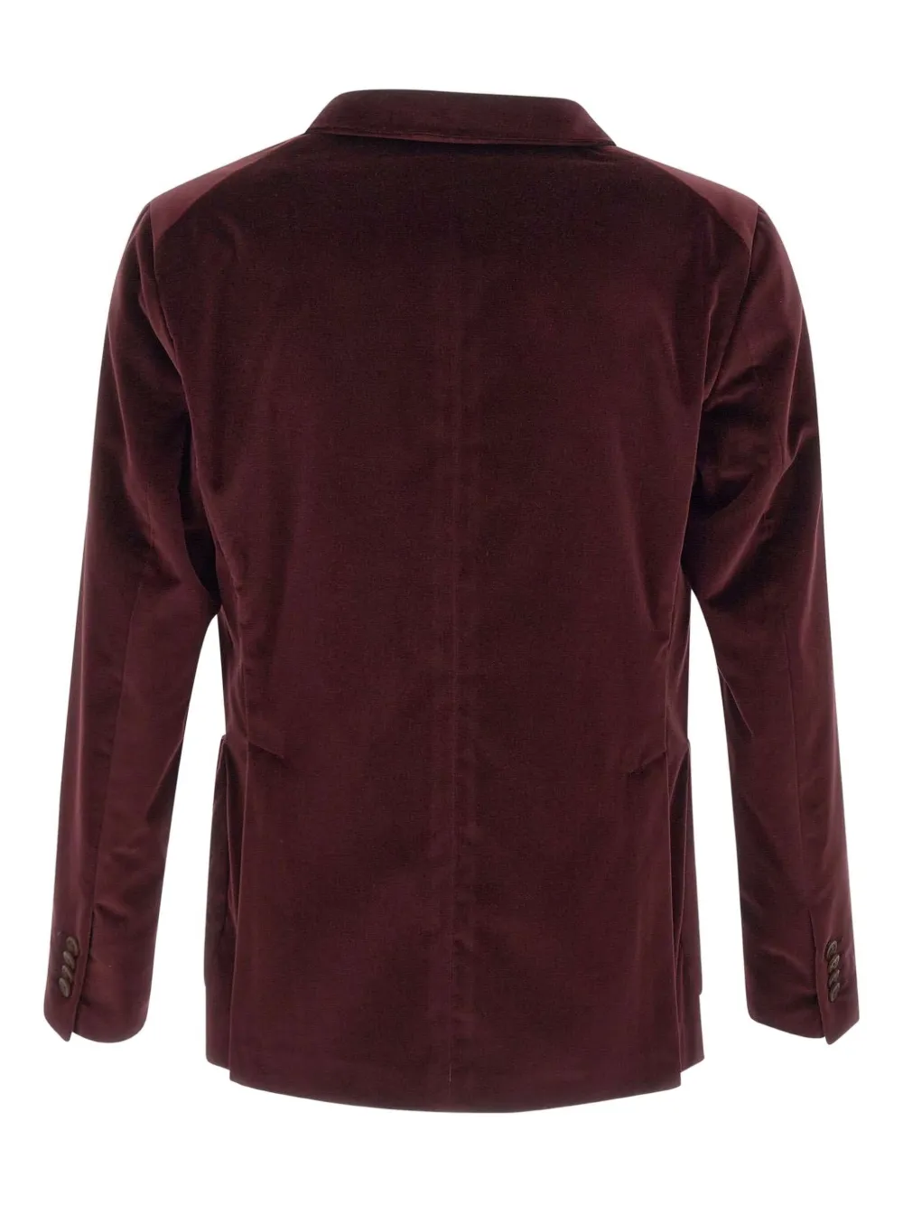 Tagliatore Velvet Two-button Jacket In Burgundy