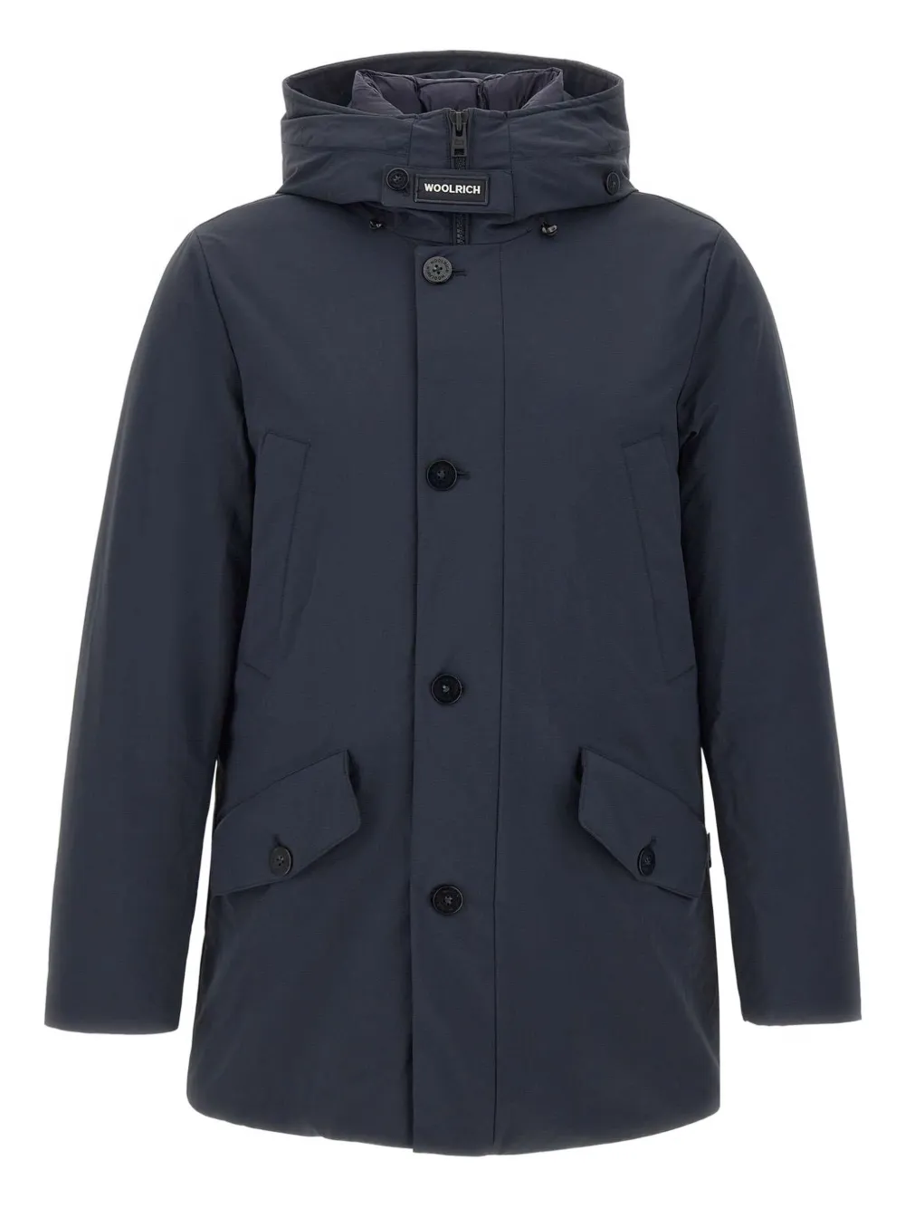 Woolrich flap-pockets padded coat - ブルー Woolrich flap-pockets padded coat - ブルー