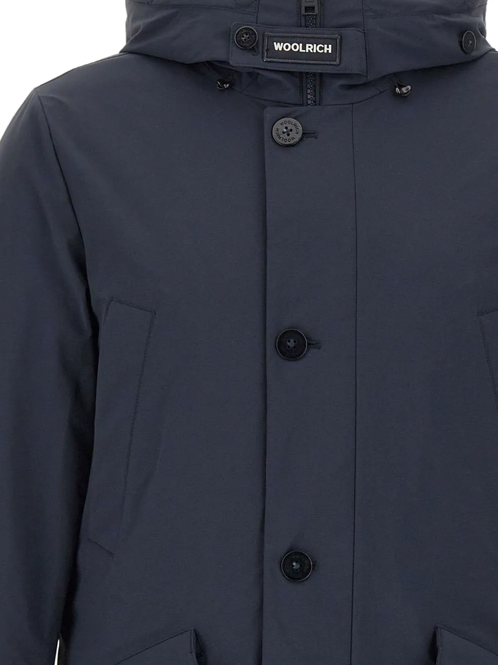 Woolrich flap-pockets padded coat Blauw