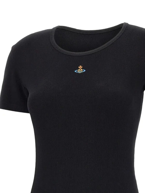 Vivienne Westwood embroidered-logo T-shirt | Black | FARFETCH IL