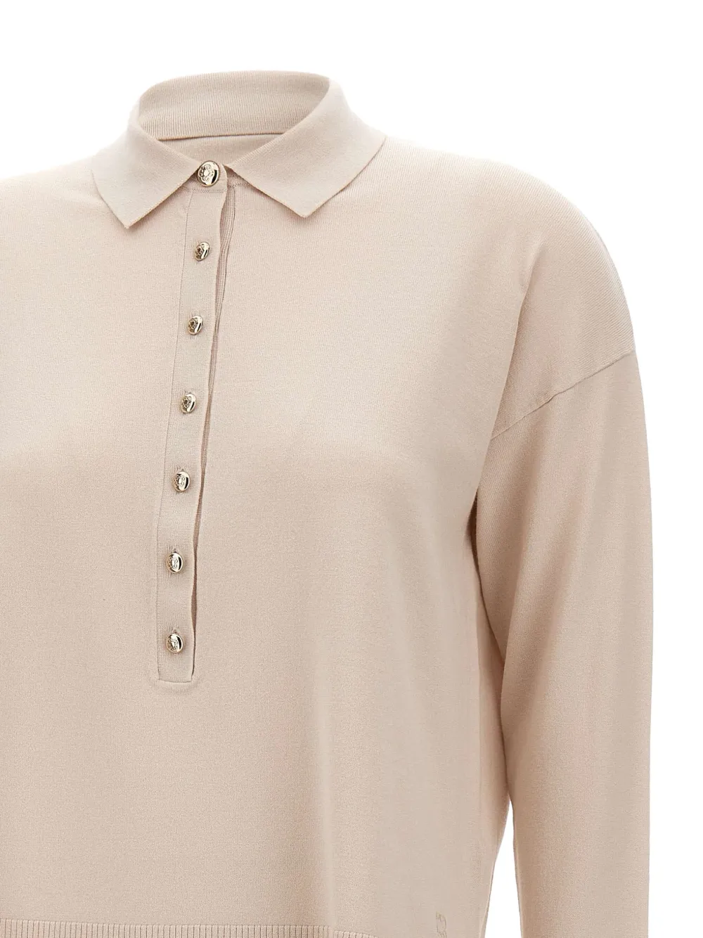 Elena Miro' Buttoned Polo Shirt In Neutral