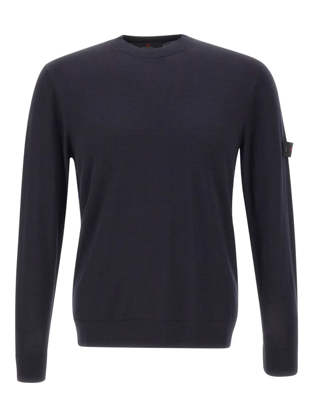 Peuterey Logo-patch Ribbed Sweater In Black