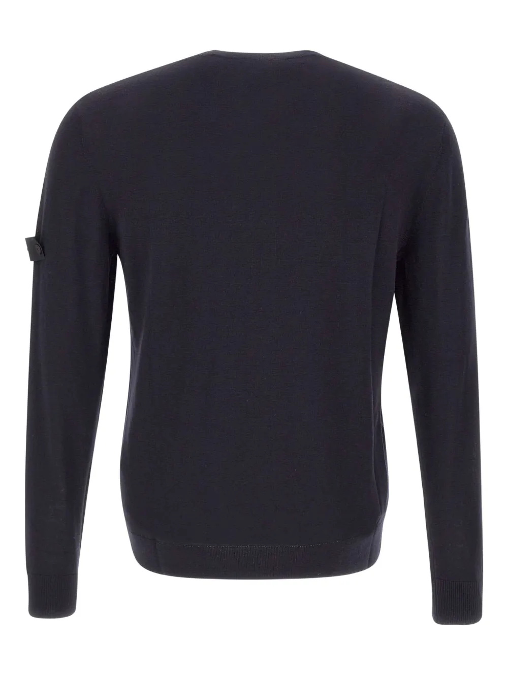 Peuterey Logo-patch Ribbed Sweater In Black
