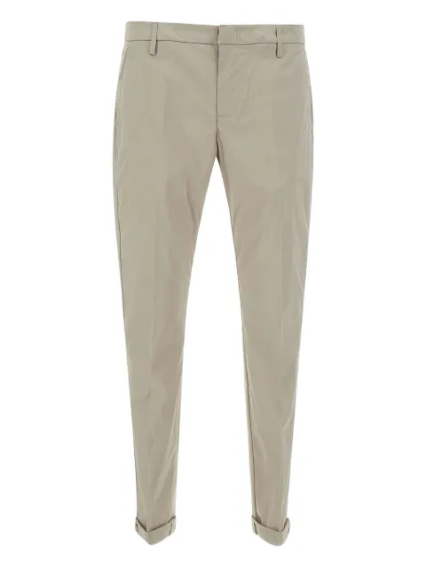 DONDUP turn-up cotton-blend tapered trousers