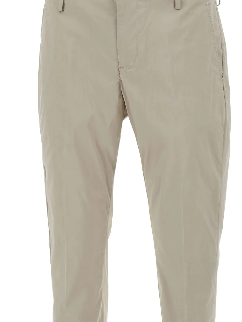 Turn-Up Cotton-Blend Tapered Trousers