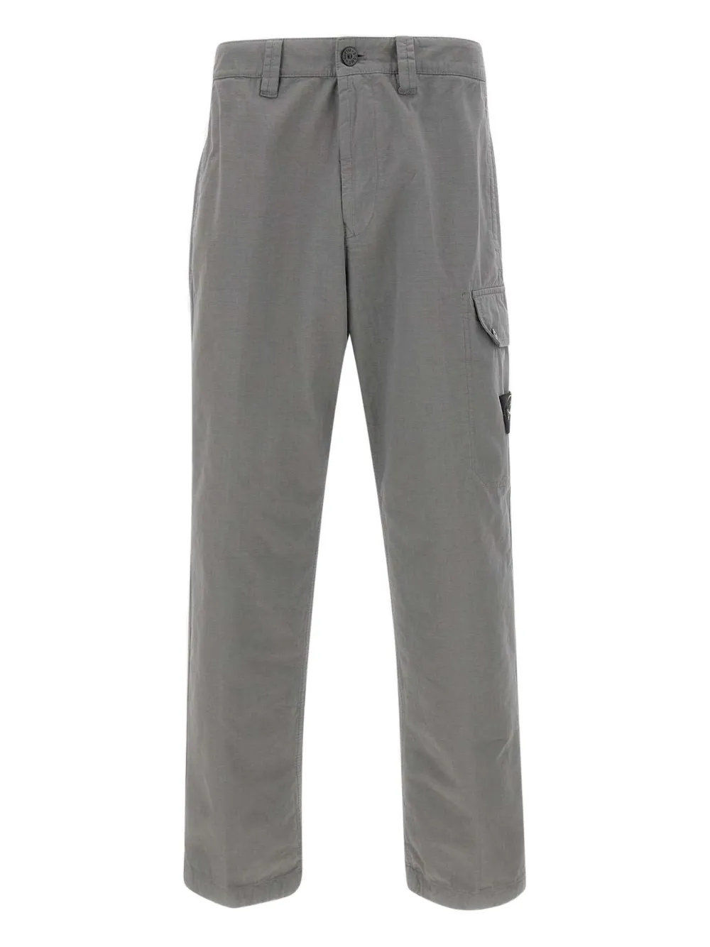 Stone Island Drawstring Cargo-pocket Trousers In Gray