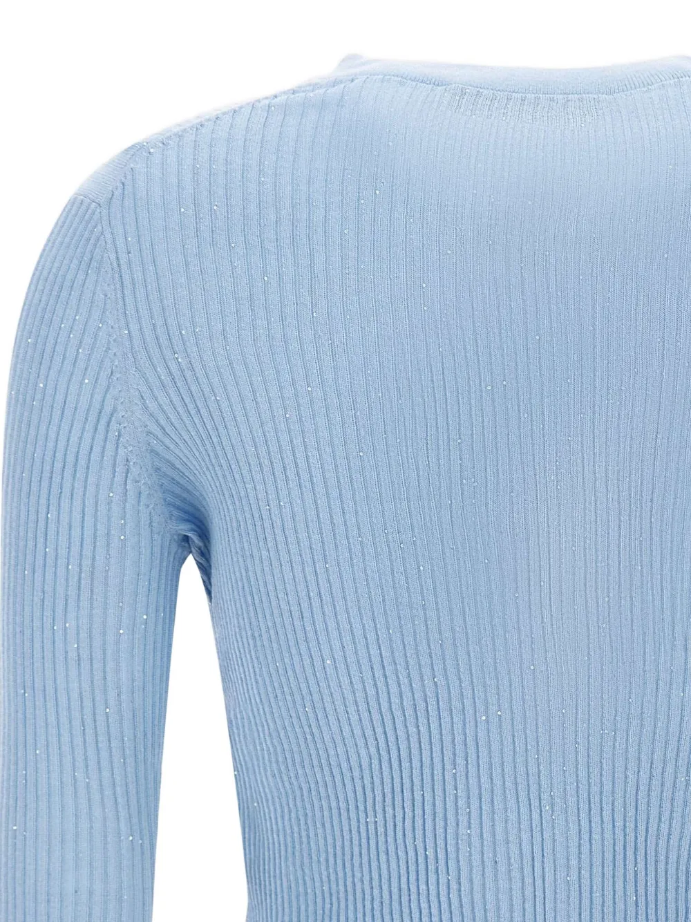 Max Mara sequin-embellished ribbed cardigan Blauw