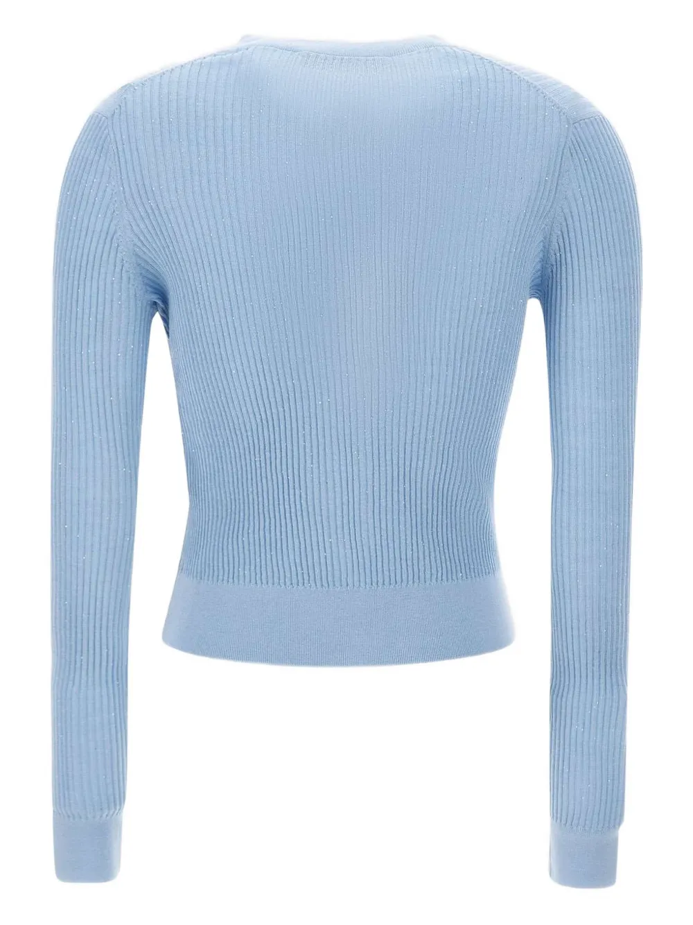 Max Mara sequin-embellished ribbed cardigan Blauw