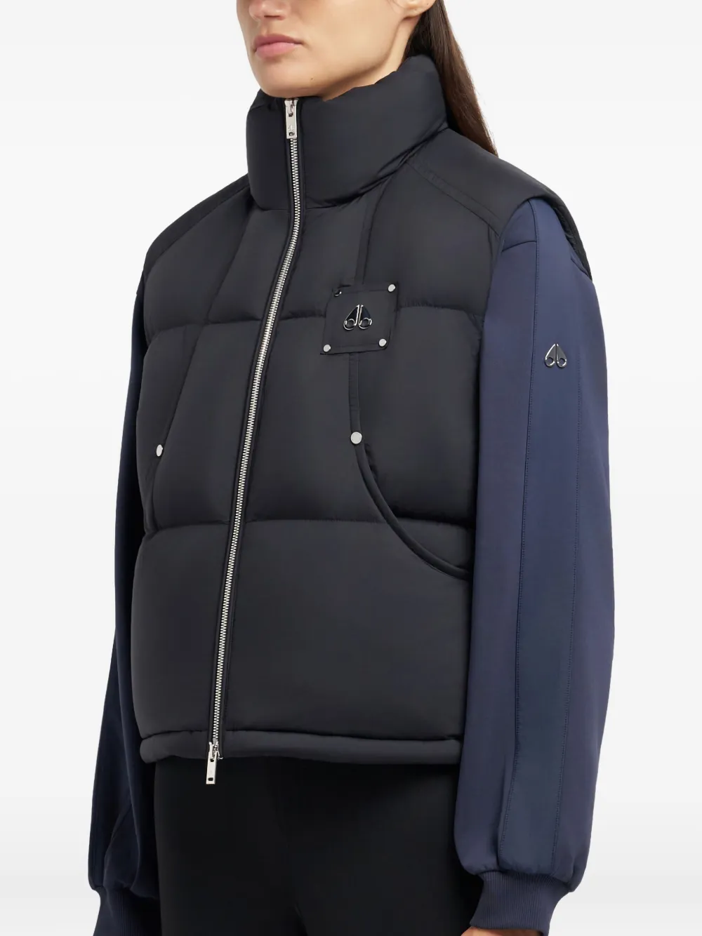 Moose Knuckles wrap-collar puffer vest Zwart