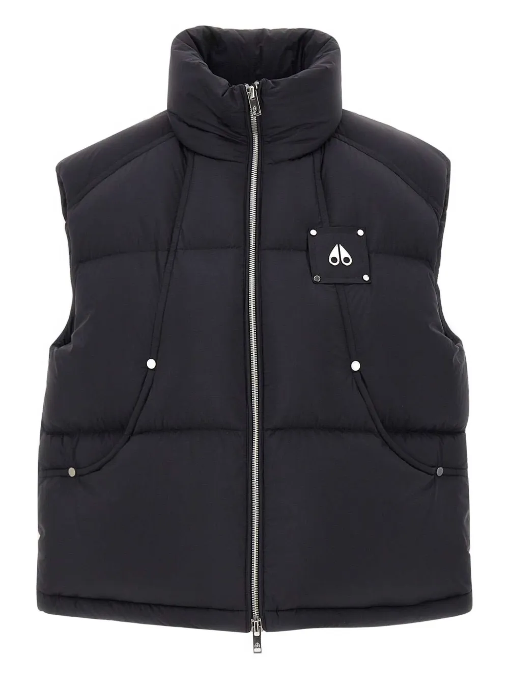 Moose Knuckles wrap-collar puffer vest - ブラック Moose Knuckles wrap-collar puffer vest - ブラック