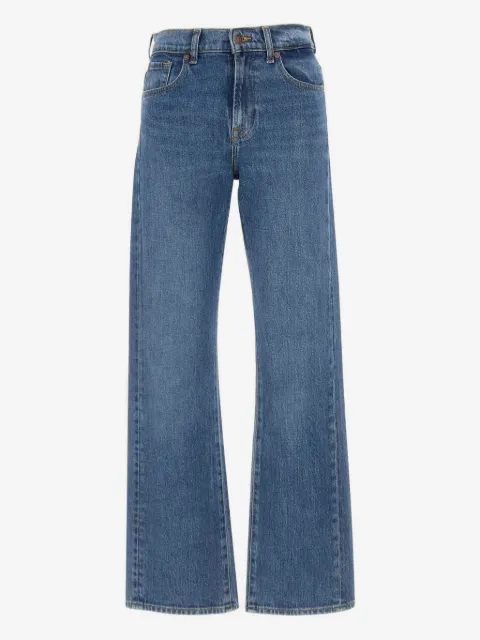7 For All Mankind jeans con tiro alto y parche del logo