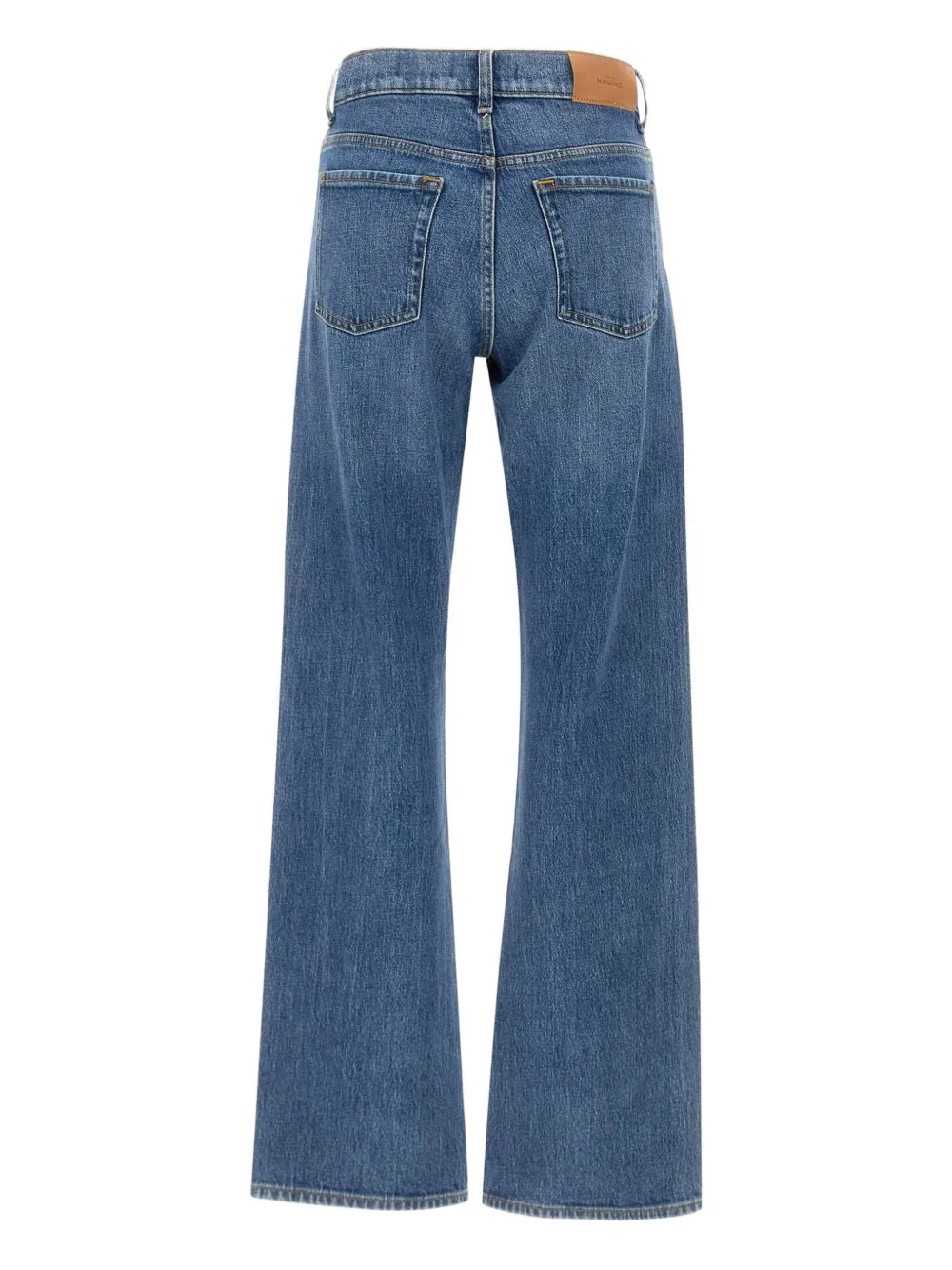 7 For All Mankind high-waisted logo-patch jeans - Blauw