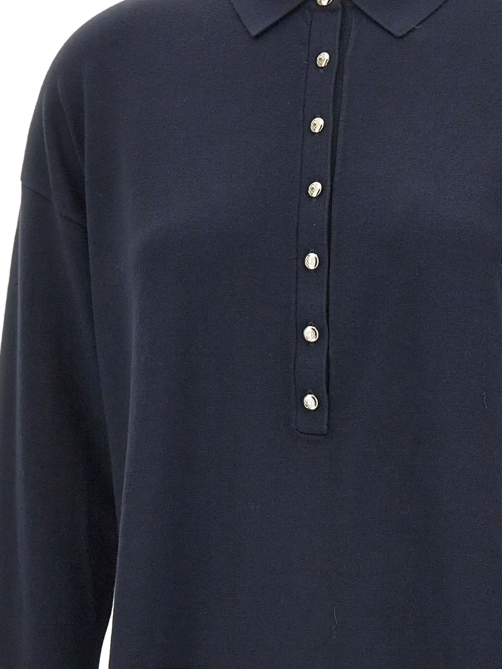 ELENA MIRO` Poloshirt met knopen Blauw
