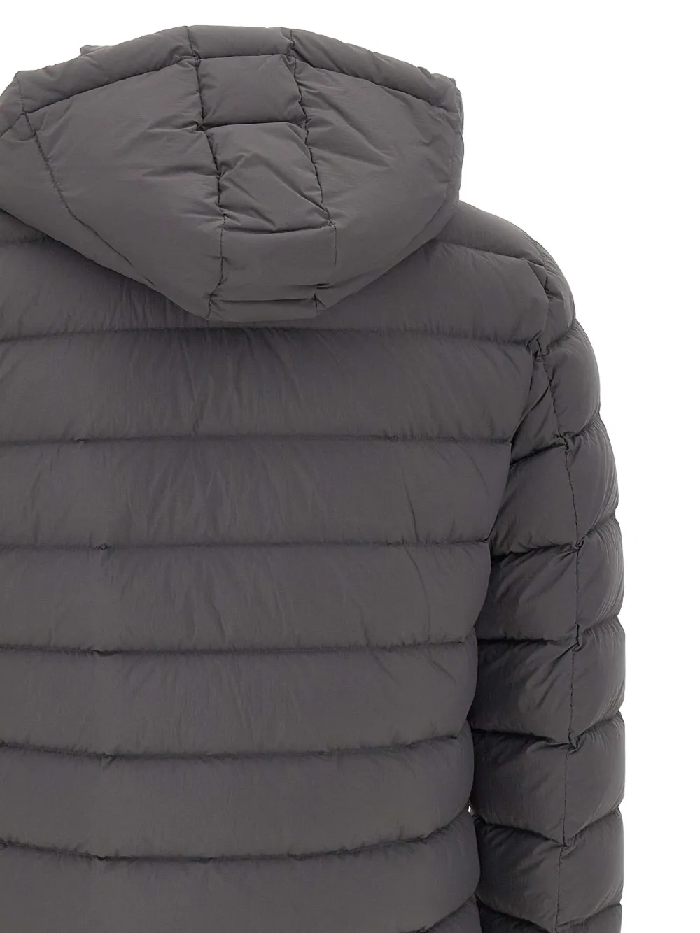 Colmar Hooded Horizontal-quilting Down Jacket In Gray