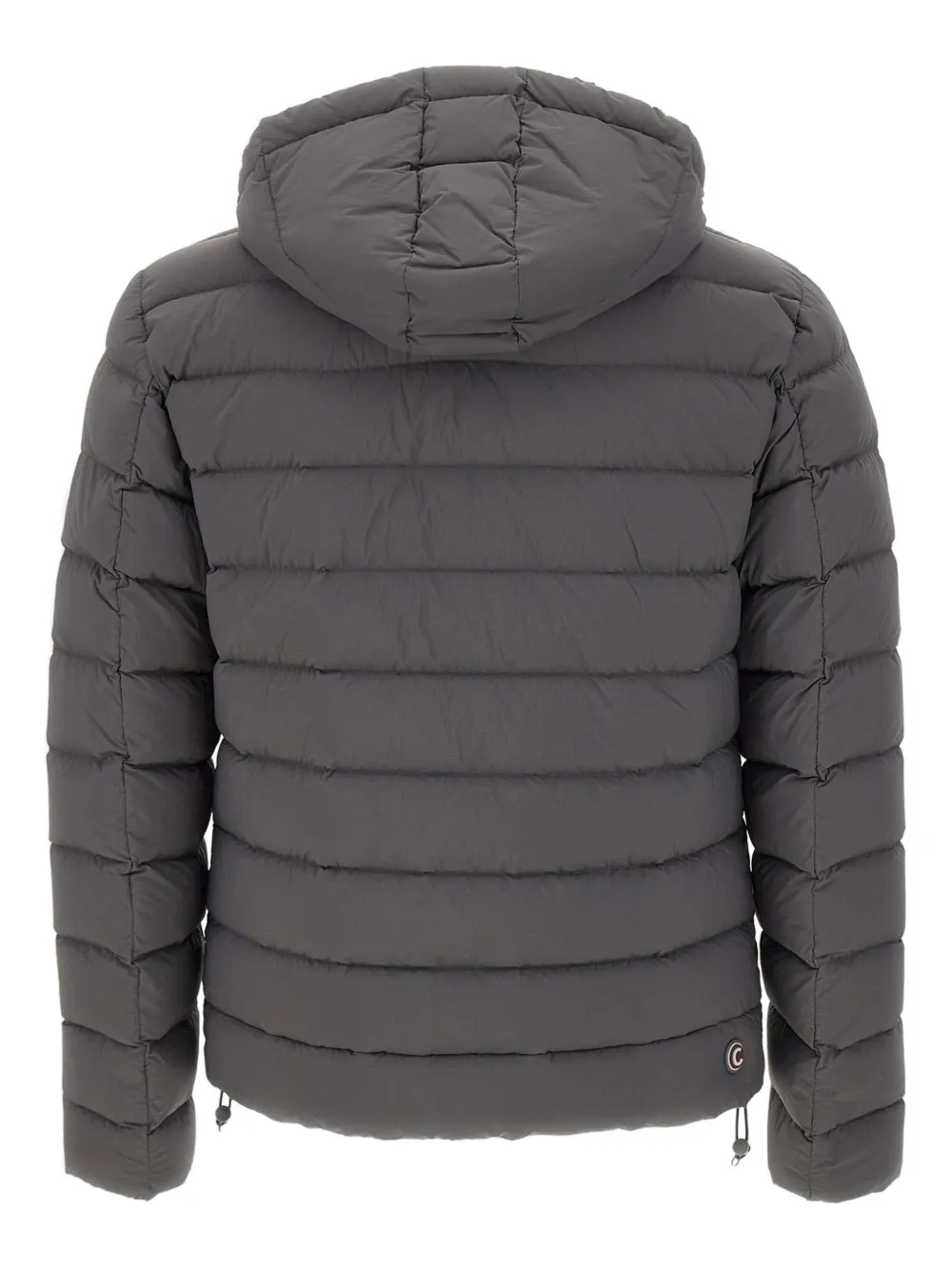 Colmar Hooded Horizontal-quilting Down Jacket In Gray