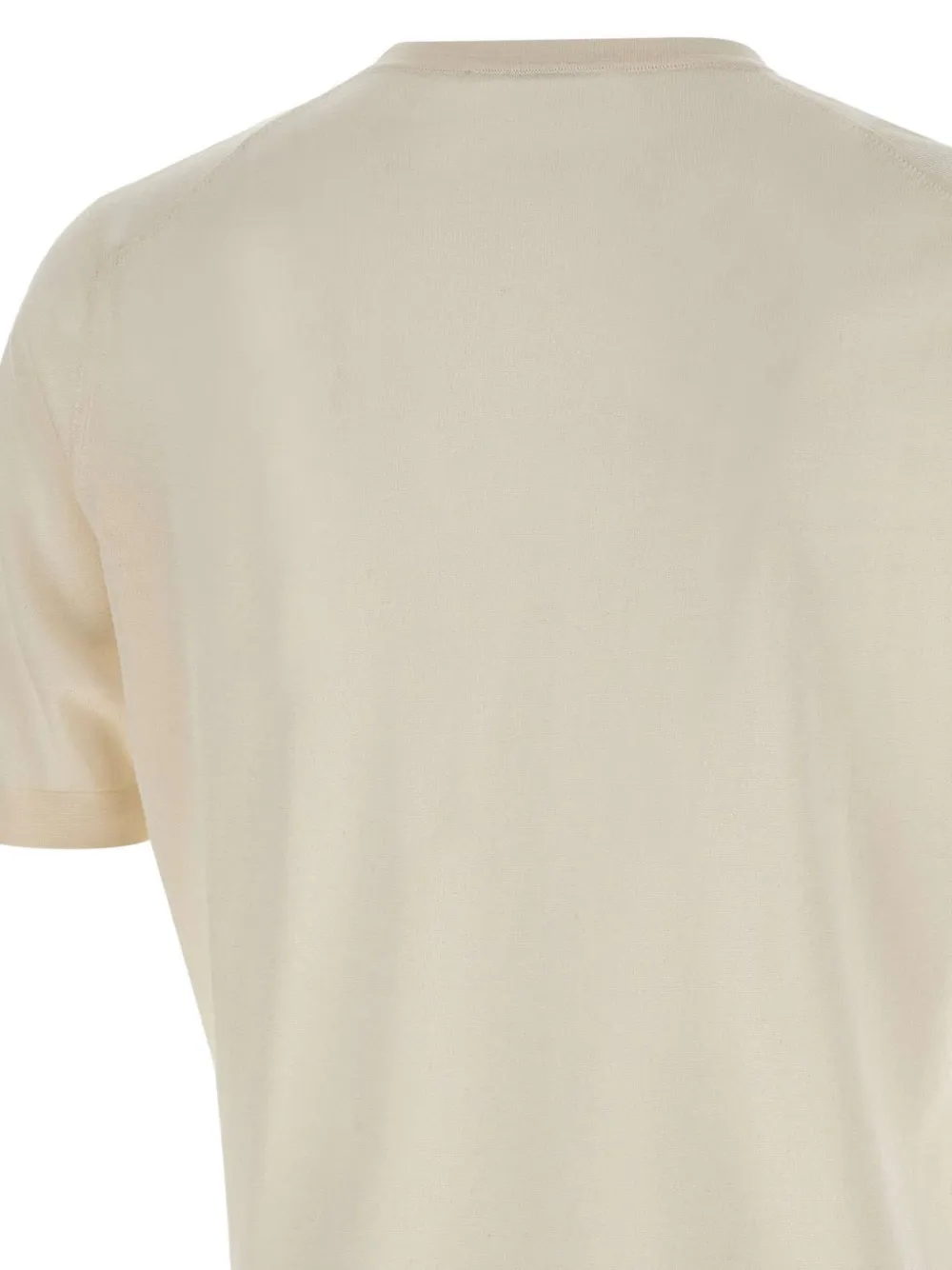 Filippo De Laurentiis ribbed-hem short-sleeve sweater Beige