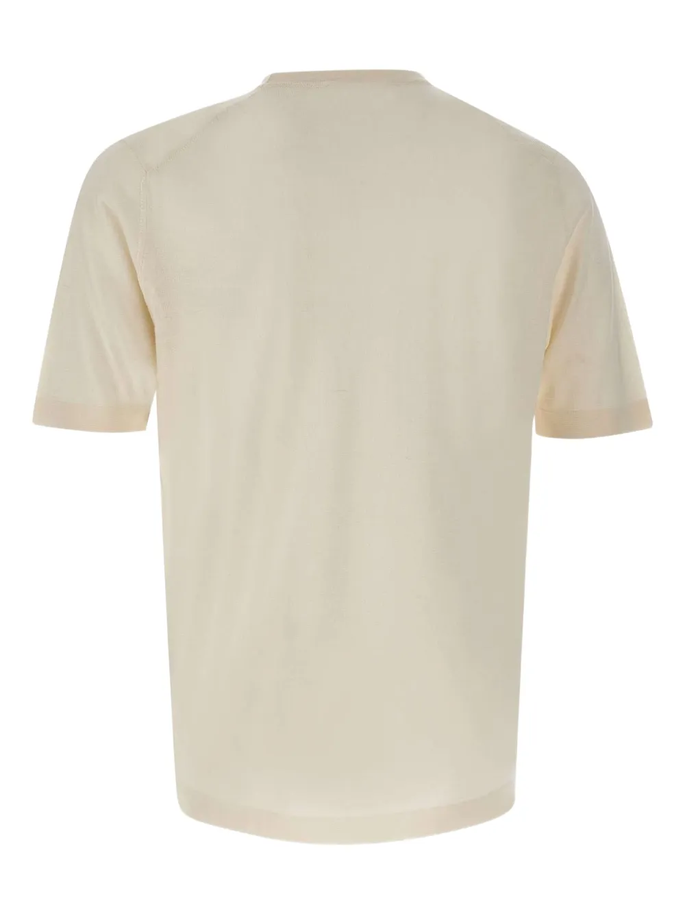 Filippo De Laurentiis ribbed-hem short-sleeve sweater Beige