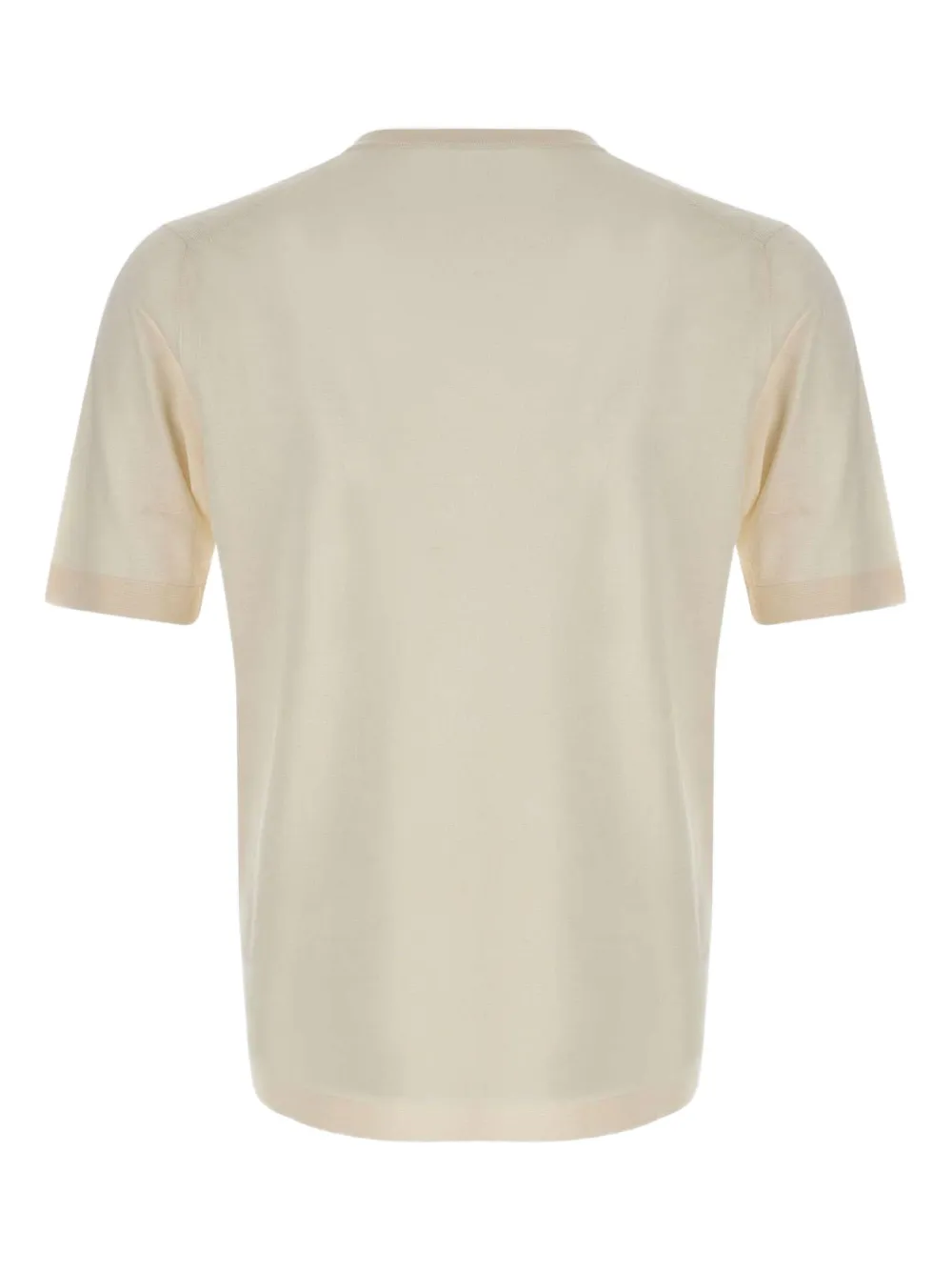 Filippo De Laurentiis ribbed-hem short-sleeve sweater - Beige