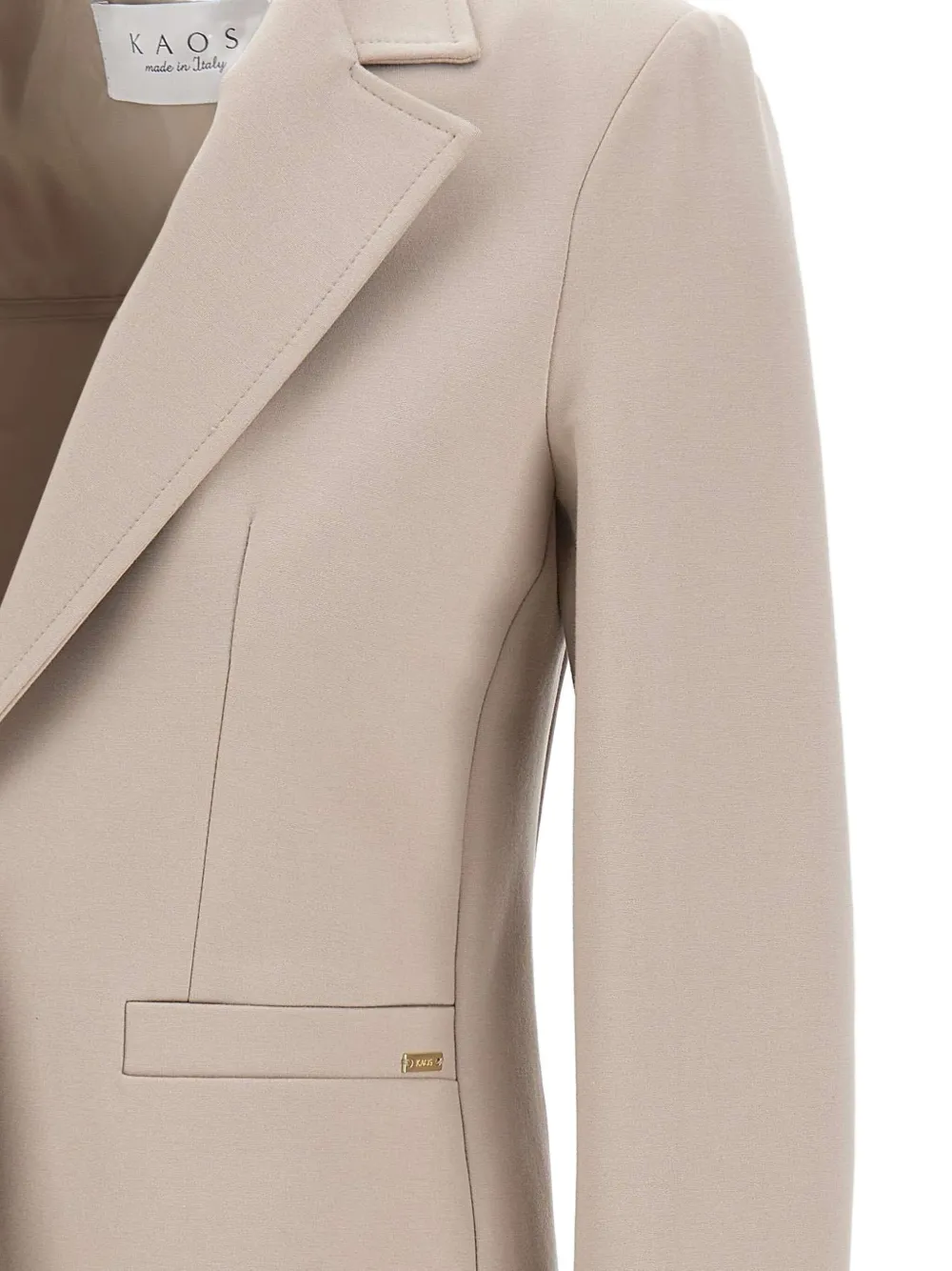 Kaos Narrow-lapel Single-button Blazer In Neutral
