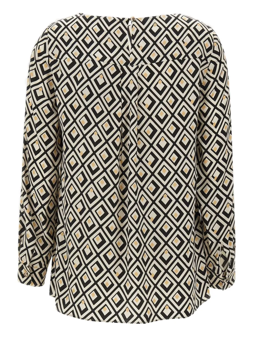 ELENA MIRO` Blouse met geometrische print - Zwart