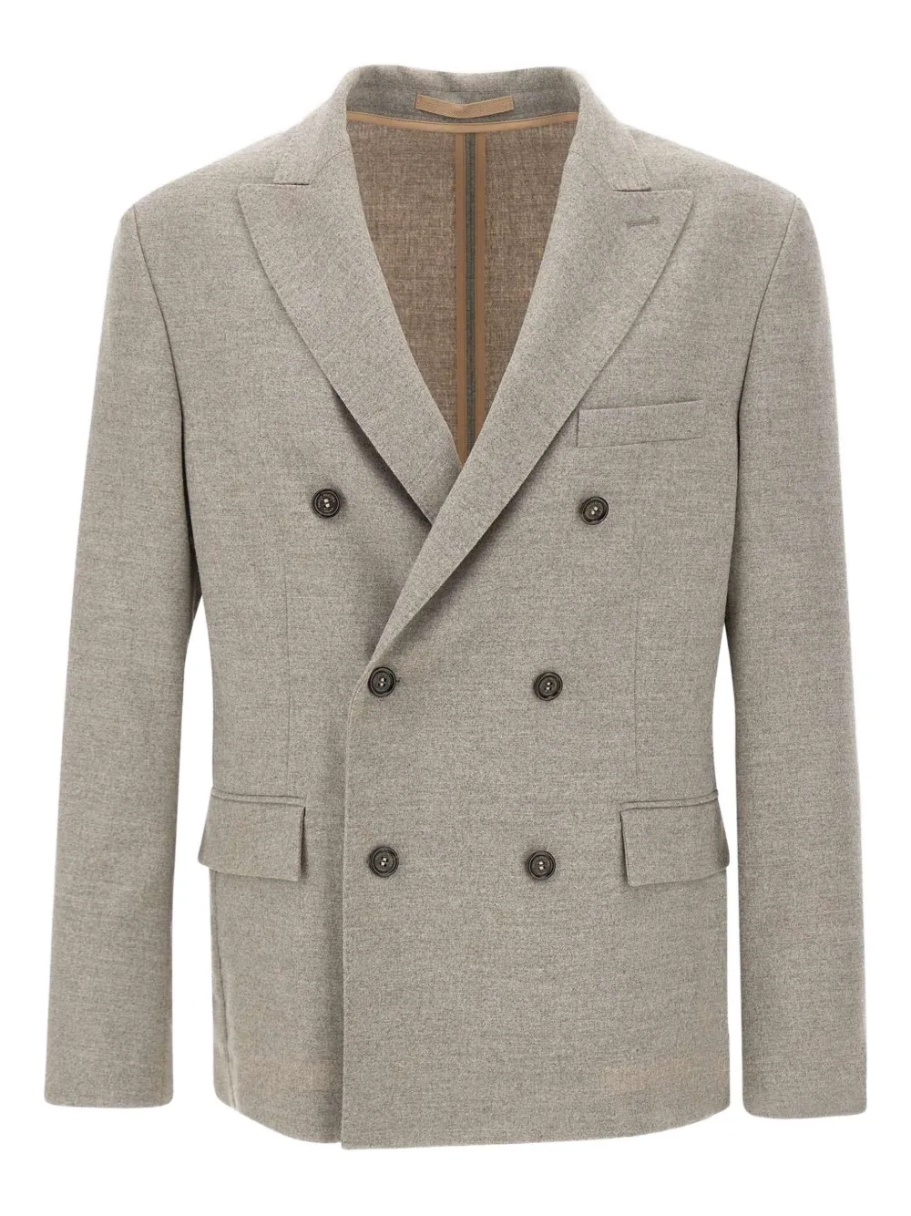 Paolo Pecora double-breasted peak-lapel blazer - グレー Paolo Pecora double-breasted peak-lapel blazer - グレー