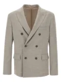 Paolo Pecora double-breasted peak-lapel blazer - Grey
