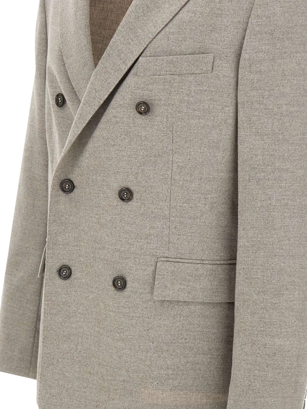 Paolo Pecora double-breasted peak-lapel blazer Grijs