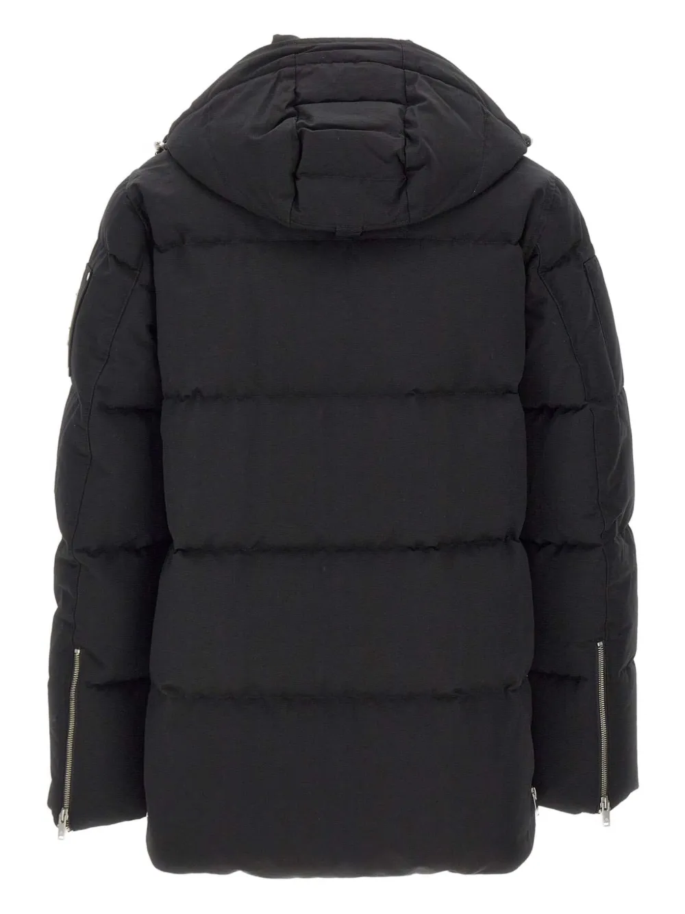Moose Knuckles removable-hood quilted coat Zwart