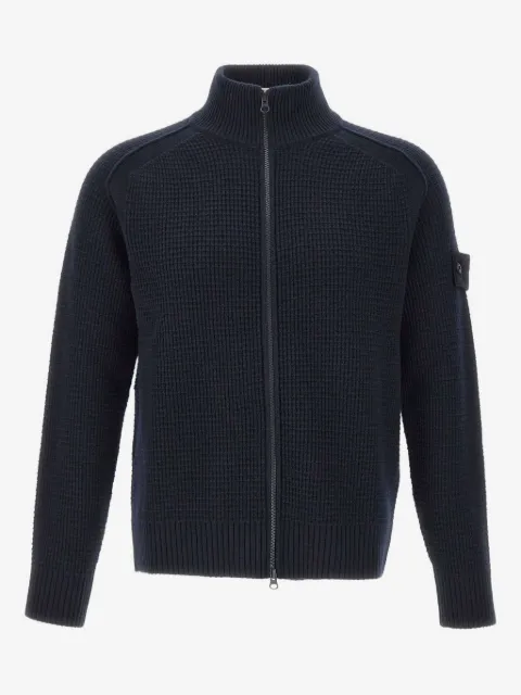 Stone Island كارديغان بسحاب ونسيج مميز