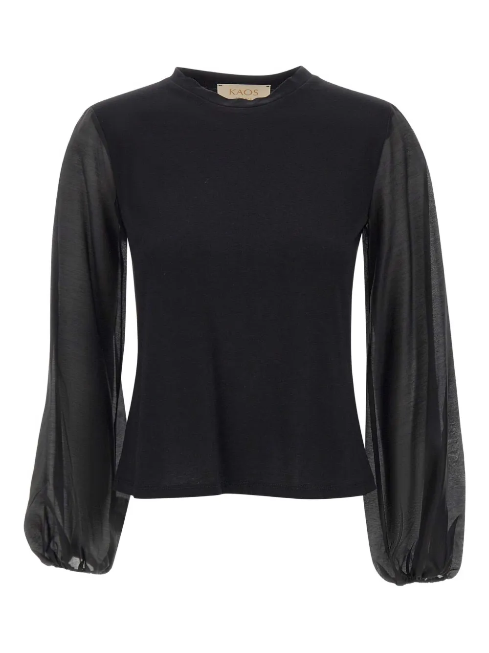 Kaos Blouse met ballonmouwen Zwart