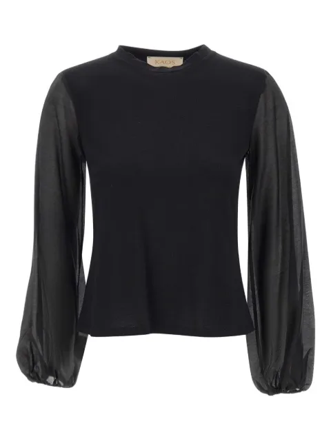 kaos balloon-sleeve cotton blouse 