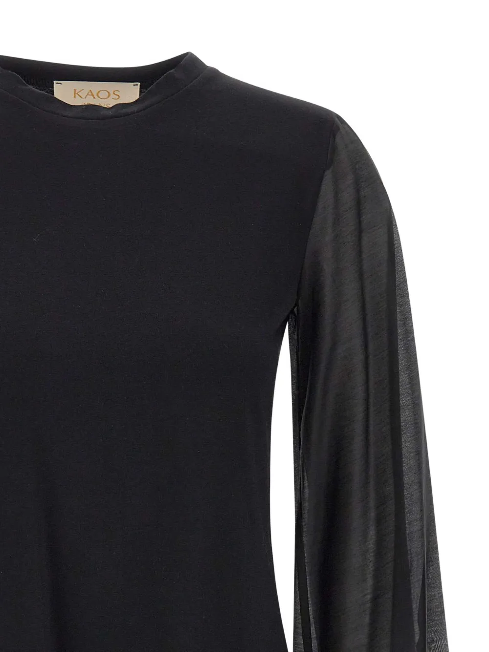 kaos Blouse met ballonmouwen Zwart