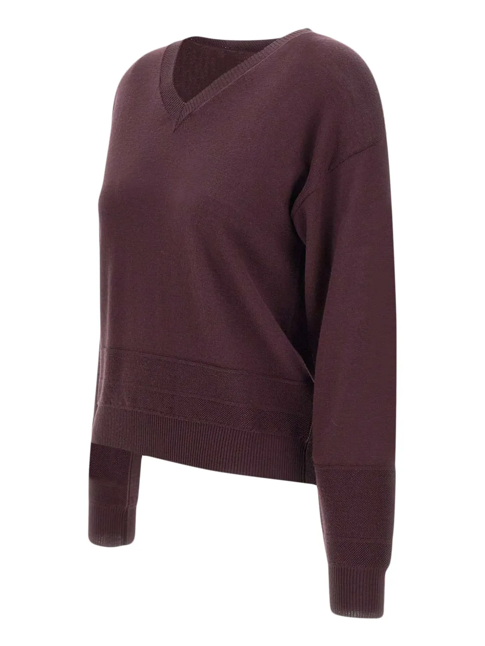Eleventy V-neck wool sweater Rood