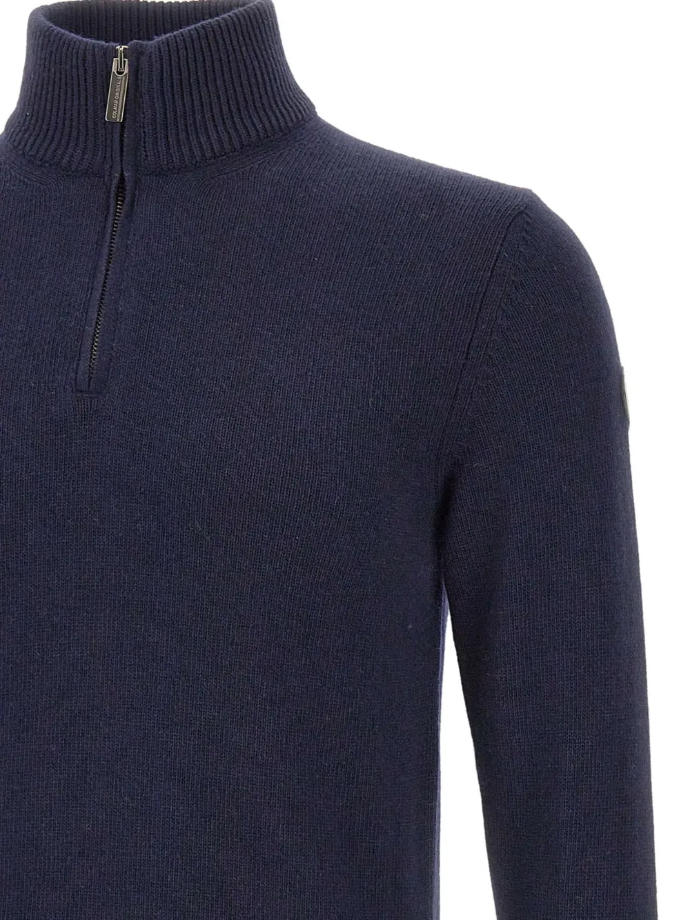 Colmar half-zip ribbed sweater Blauw
