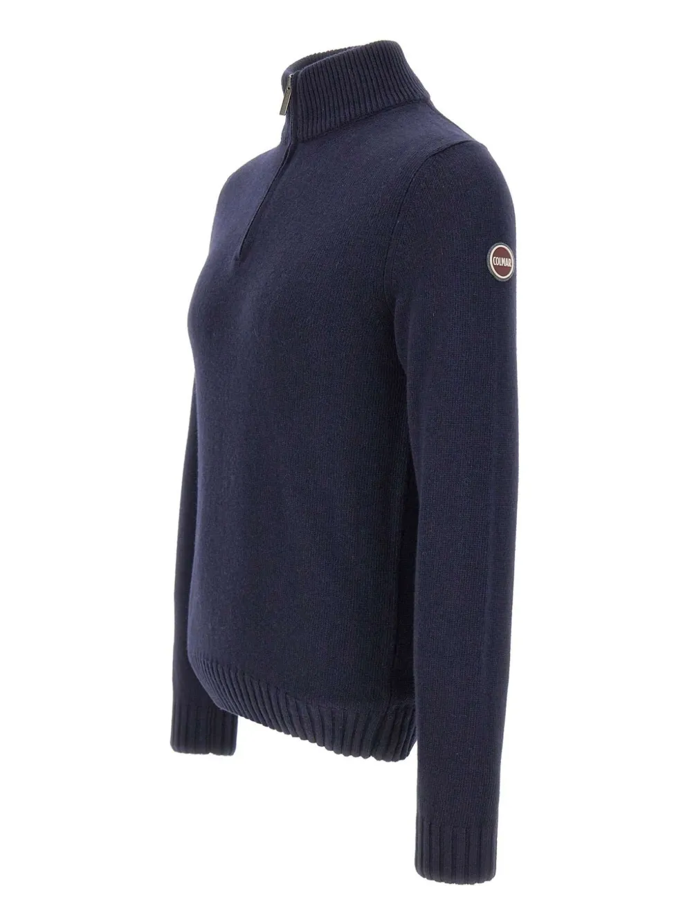 Colmar half-zip ribbed sweater Blauw