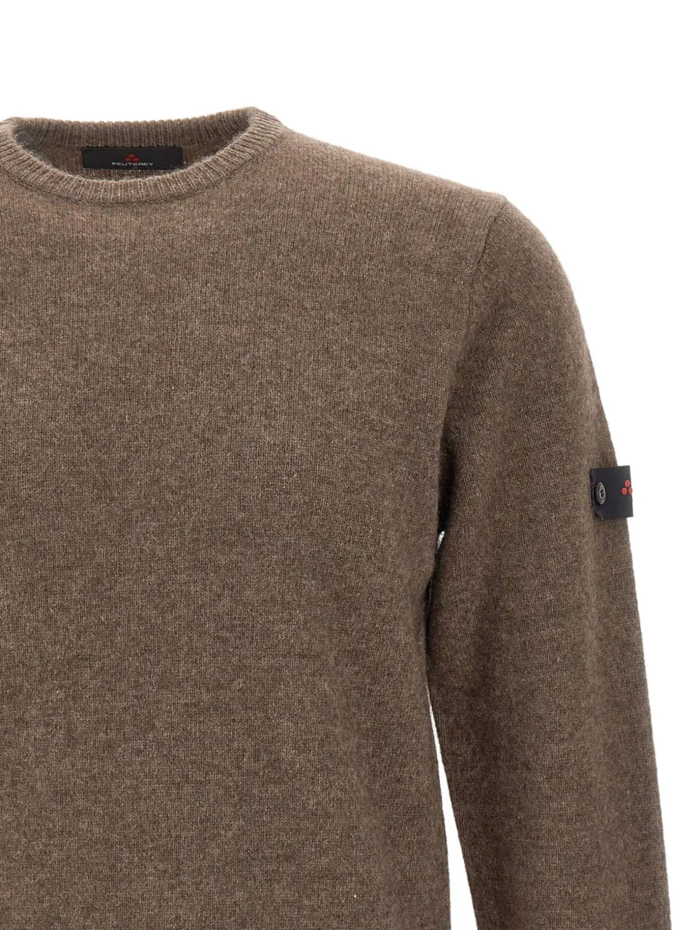 Peuterey Logo-patch Sweater In Brown