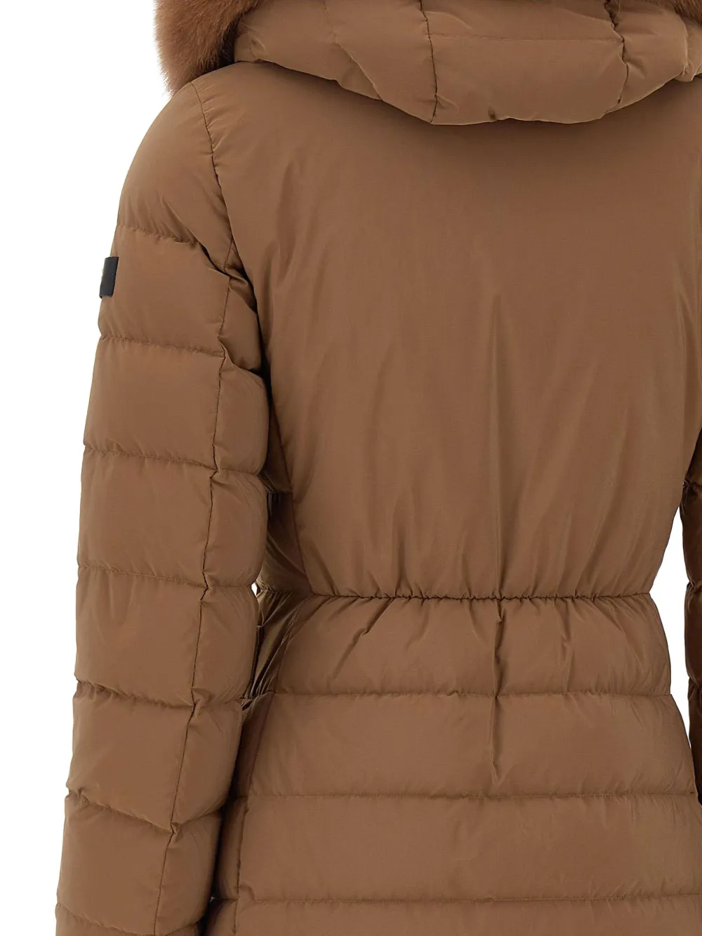 Peuterey Fur-trimmed Hooded Coat In Brown