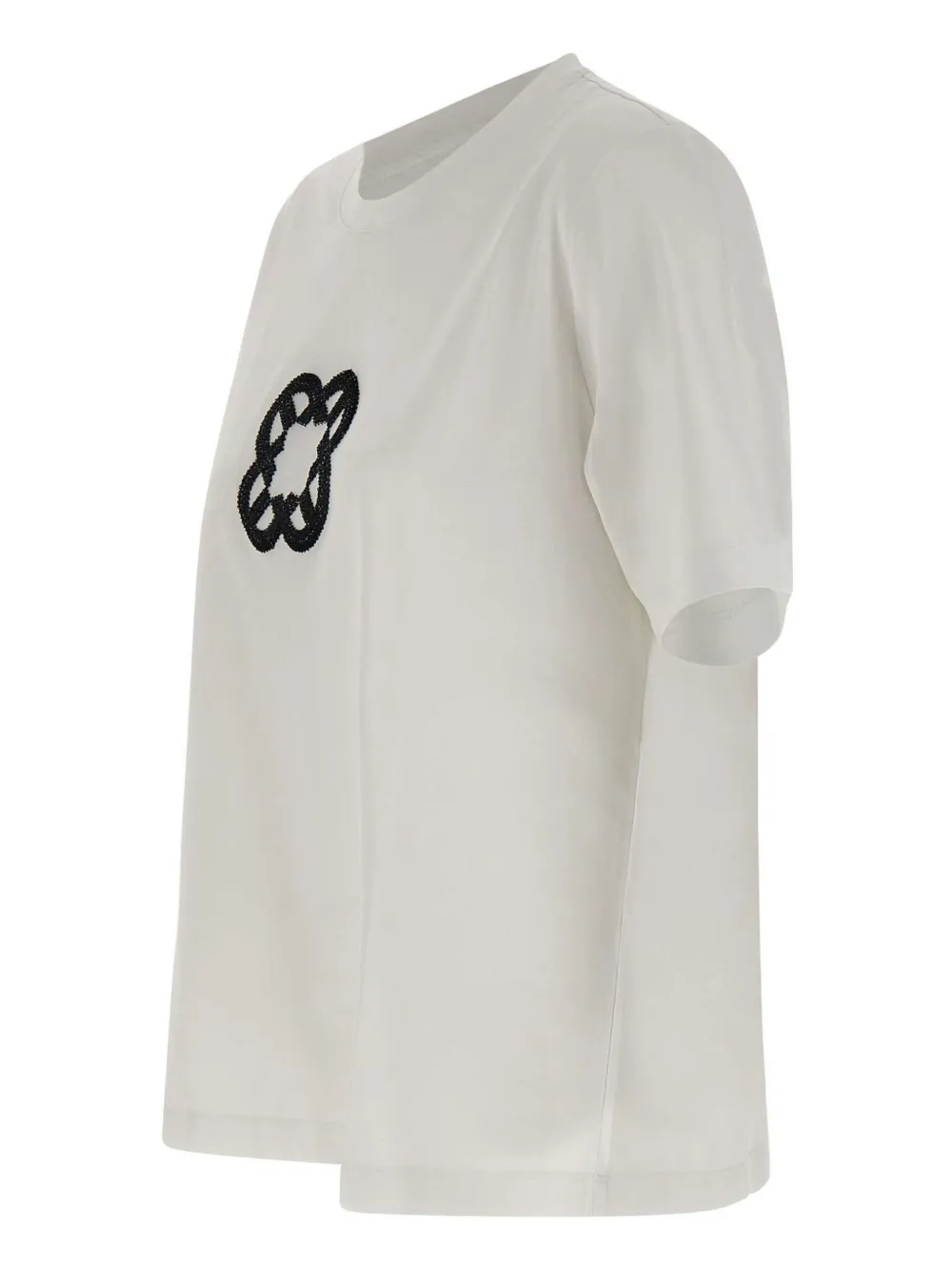 Elena Miro' Embellished T-shirt In White