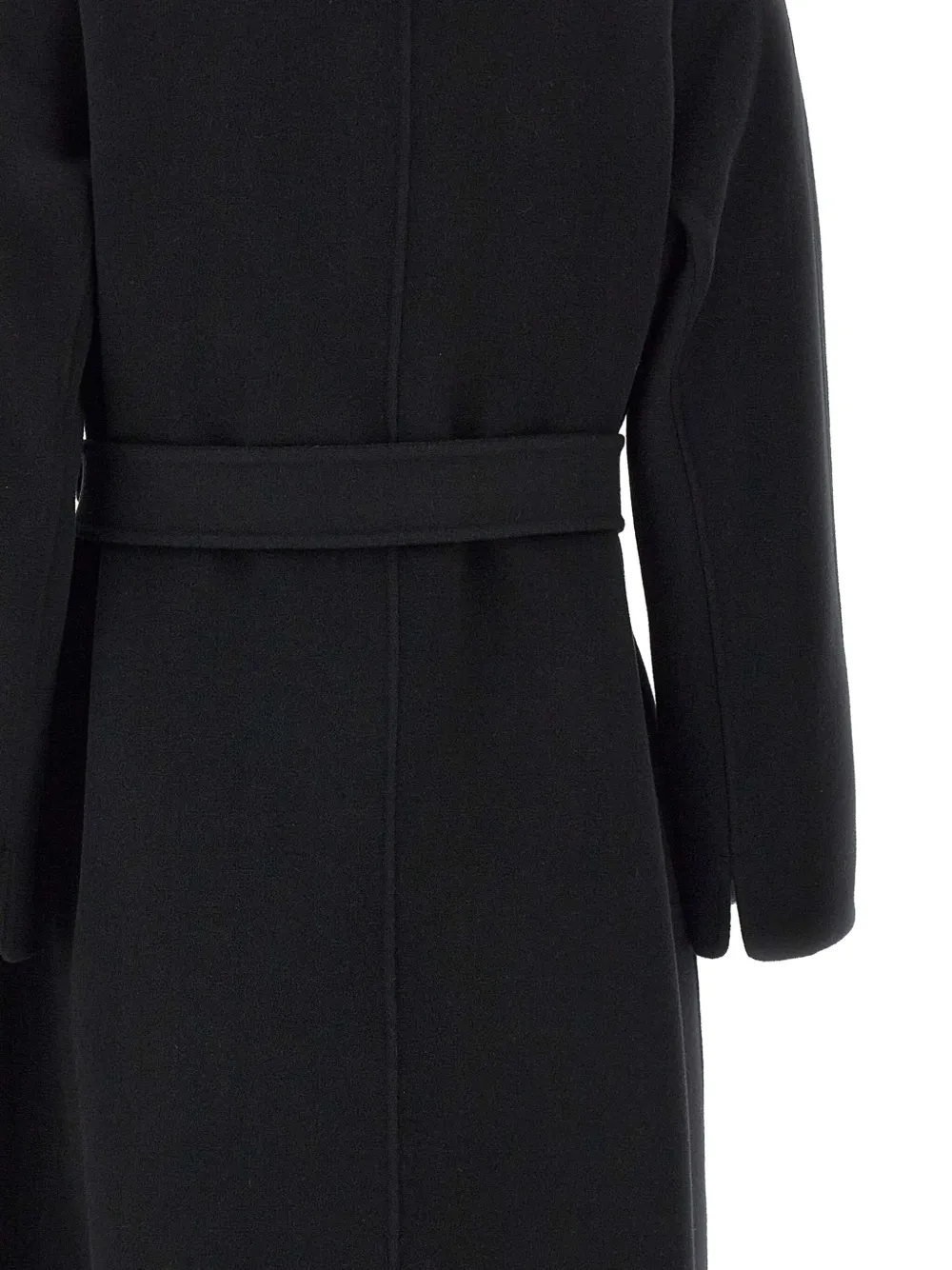 'S Max Mara Wollen jas met ceintuur Zwart
