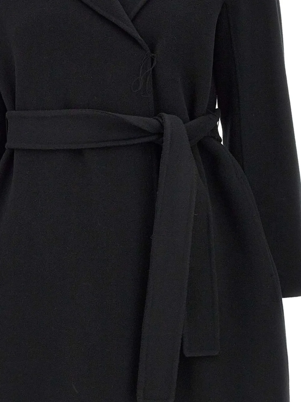 'S Max Mara Wollen jas met ceintuur Zwart