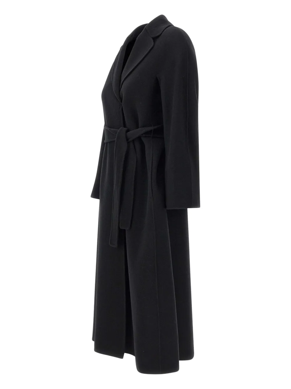 'S Max Mara Wollen jas met ceintuur Zwart