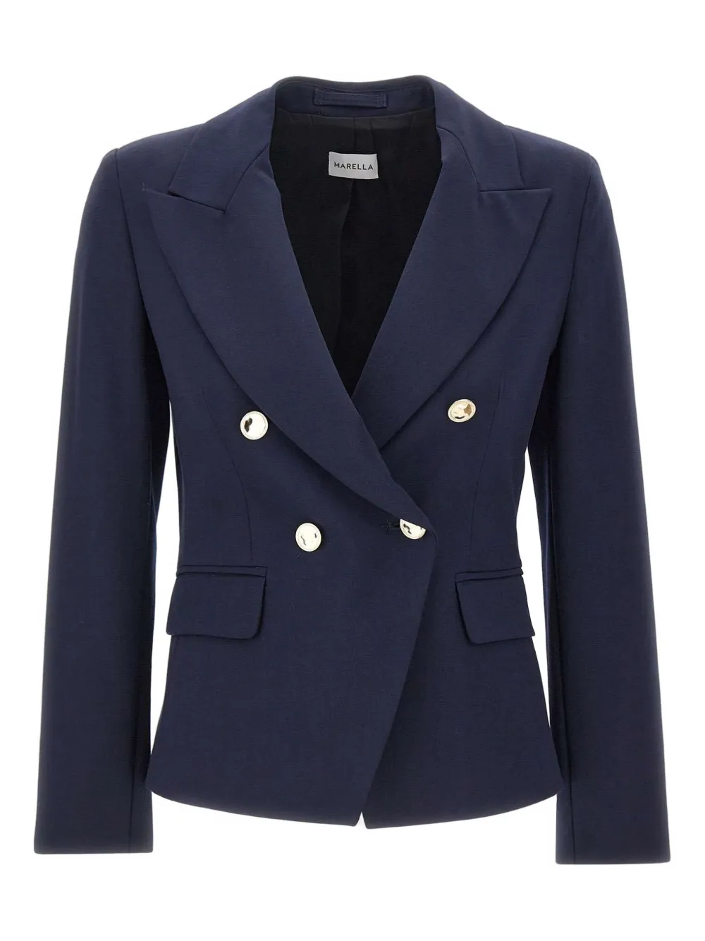 Marella double-breasted button blazer Blauw