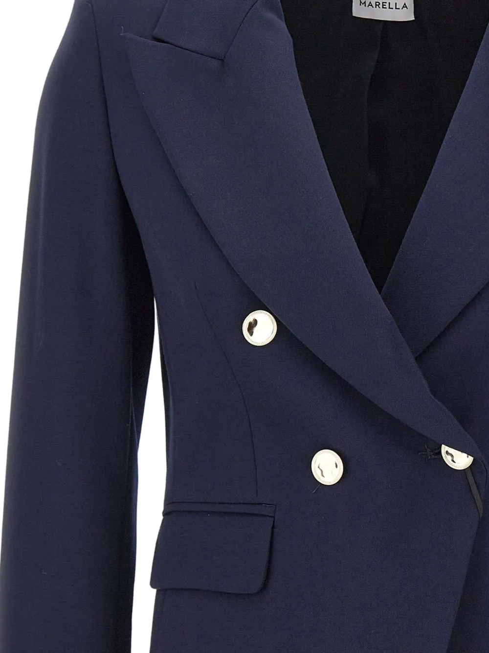 Marella double-breasted button blazer Blauw