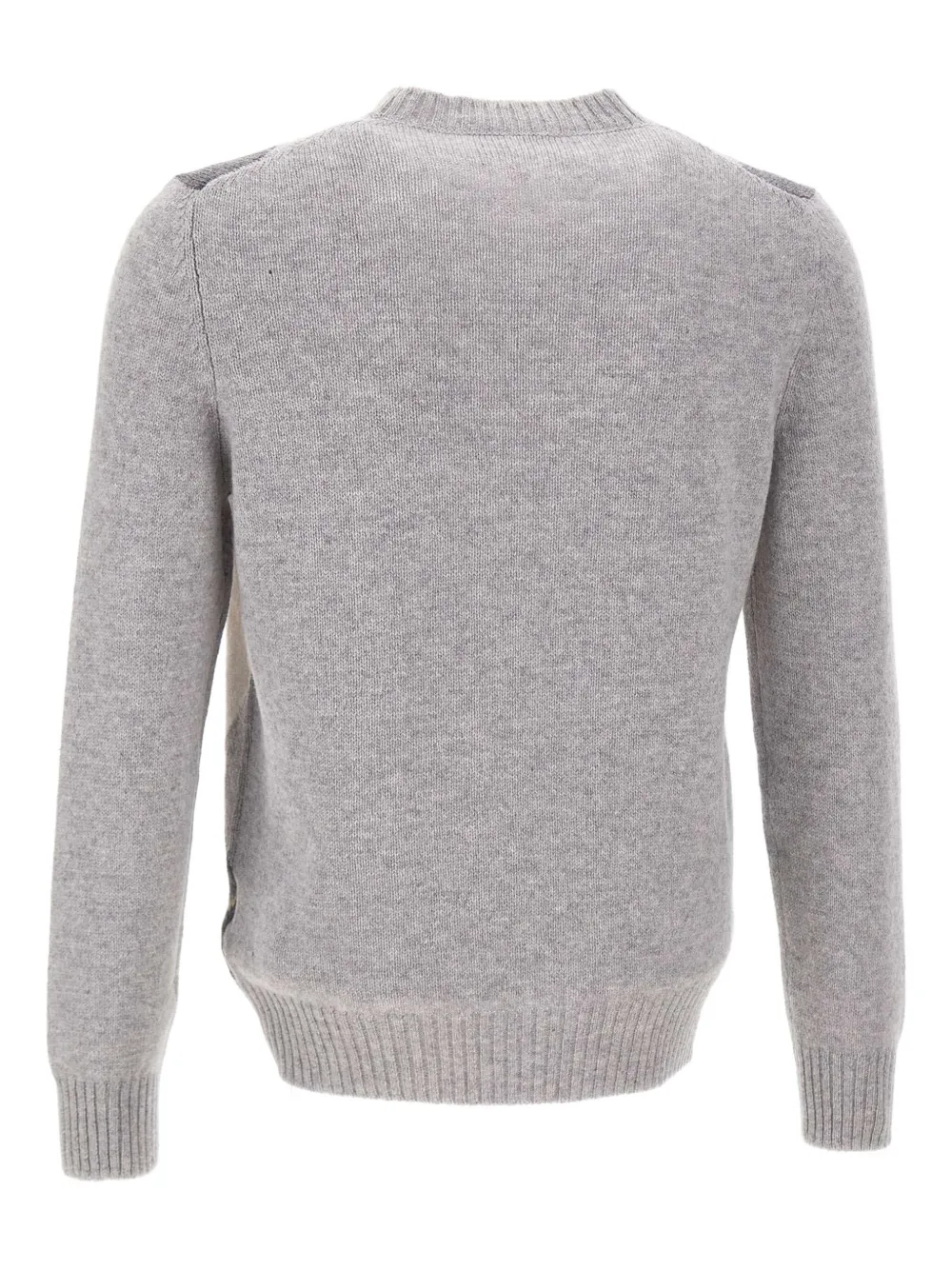 Gran Sasso argyle-pattern wool sweater - Grijs