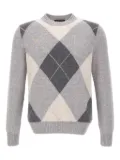 Gran Sasso argyle-pattern wool sweater - Grey